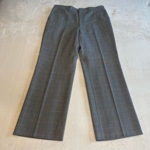 Gray White & Light Blue Plaid Trousers